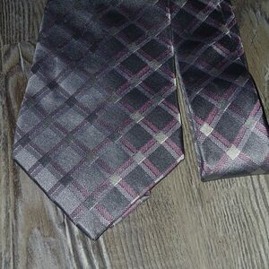 Calvin Klein CK gray purple business casual tie  NWOT